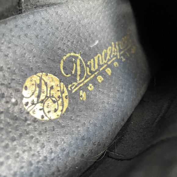 Women's 10 W Black Leather Sport Capezio Jazz Dance Shoes Ballet Soft - Picture 8 of 8